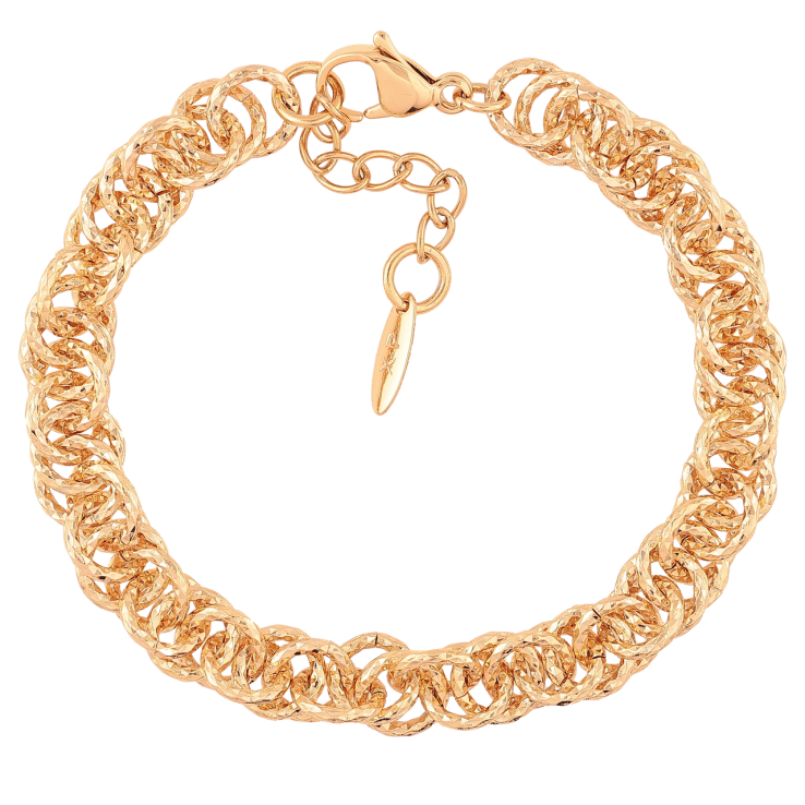 Браслет Xuping Позолота 18K Цепочка Фантазийное плетение длинна с доп. цепочкой 19.5-23см х 9мм фото №23