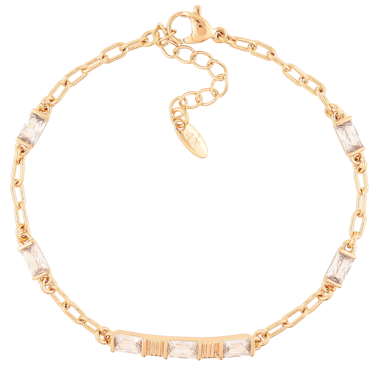 Браслет Xuping Позолота 18K Цепочка с кристальными вставками длинна с доп. цепочкой 17.5-20.5см х 2.5мм фото №20