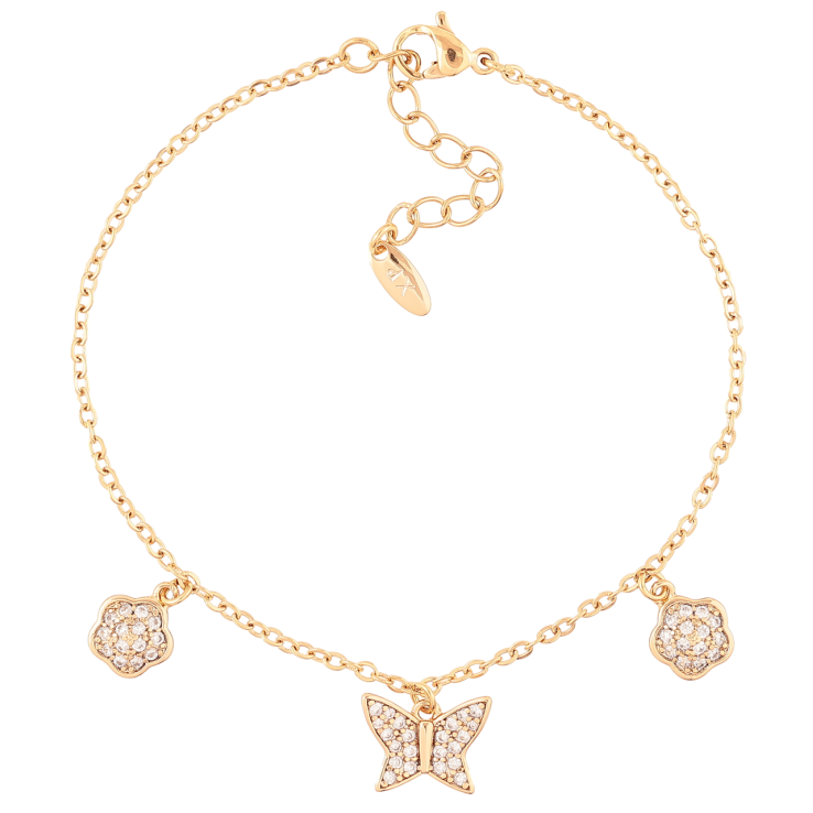 Браслет Xuping Позолота 18K Цепочка с подвесками длинна с доп. цепочкой 17.5-20.5см х 1.5мм фото №8