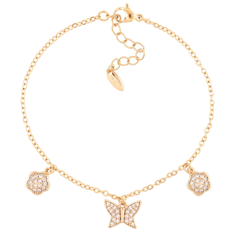 Браслет Xuping Позолота 18K Цепочка с подвесками длинна с доп. цепочкой 17.5-20.5см х 1.5мм фото №11