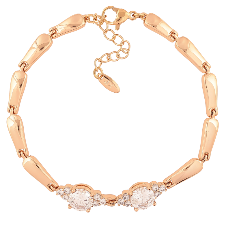 Браслет Xuping Позолота 18K ««Кришталева вставка» довжина з доп. ланцюжком 17-20.5см х 3.5мм фото №1