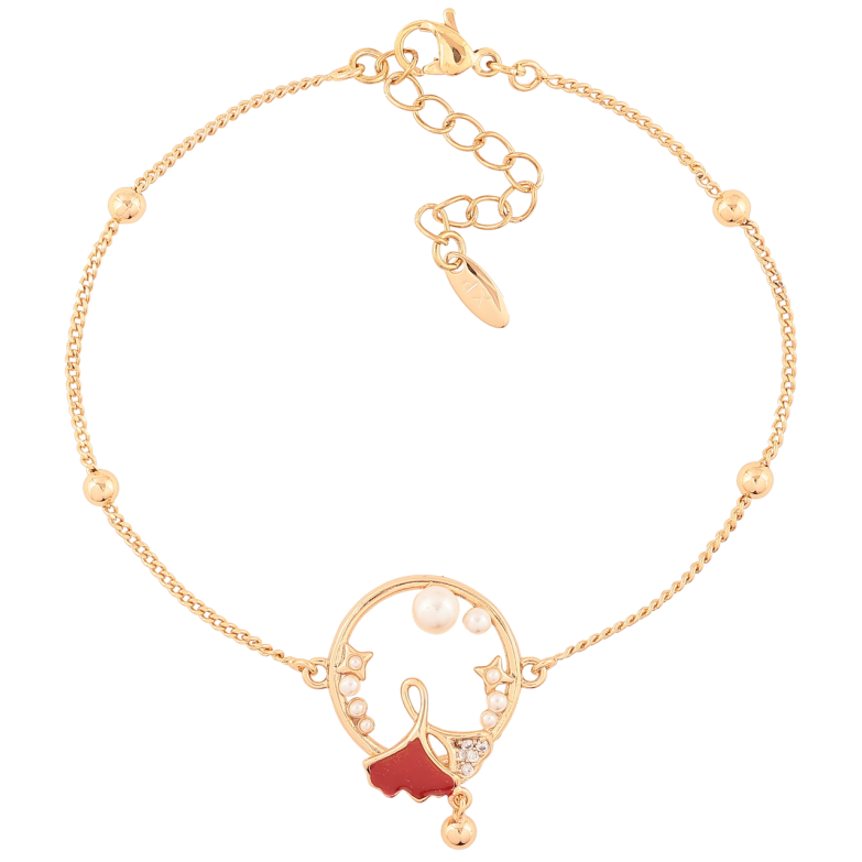 Браслет Xuping Позолота 18K Цепочка с декоративной вставкой длинна с доп. цепочкой 18-21.5см х 1мм фото №14