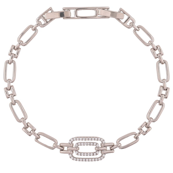 Браслет Xuping Родій «Декоративне плетіння з цирконієм» розмір з доп. замком 16.5,18.5см х 5мм фото №18