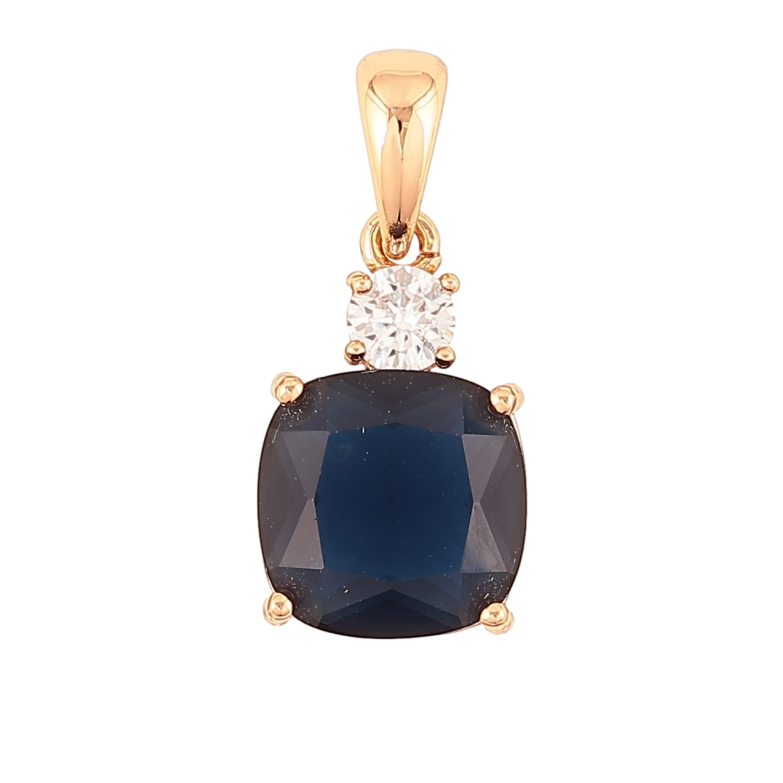 Кулон Xuping Позолота 18K Синий фианит с цирконием для цепочки до 5мм фото №14