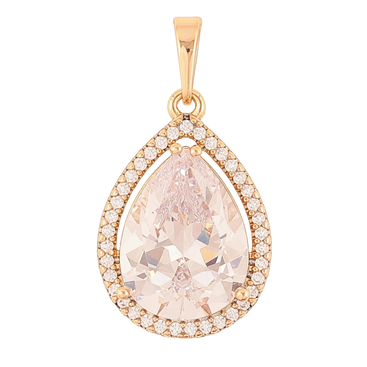 Кулон Xuping Позолота 18K Кристальная капля в обрамлении циркония для цепочки до 6мм фото №21