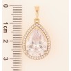 Кулон Xuping Позолота 18K Кристальная капля в обрамлении циркония для цепочки до 6мм фото №2