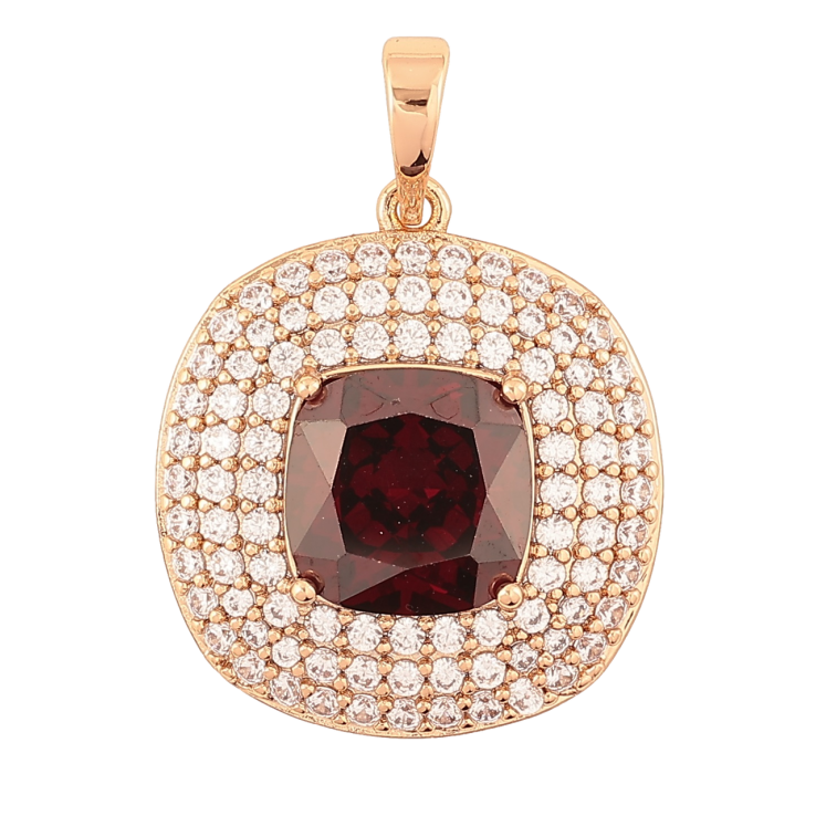 Кулон Xuping Позолота 18K Инкрустация цирконием с красным фианитом для цепочки до 6мм фото №20