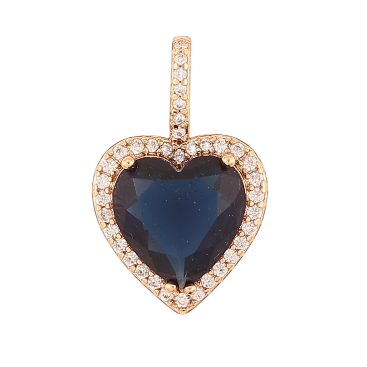 Кулон Xuping Позолота 18K «Синє кришталеве сердечко» для ланцюжка до 5мм фото №13