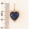 Кулон Xuping Позолота 18K «Синє кришталеве сердечко» для ланцюжка до 5мм фото №2