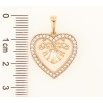 Кулон Xuping Позолота 18K Сердечко с декоративным узором и цирконием для цепочки до 6мм фото №2