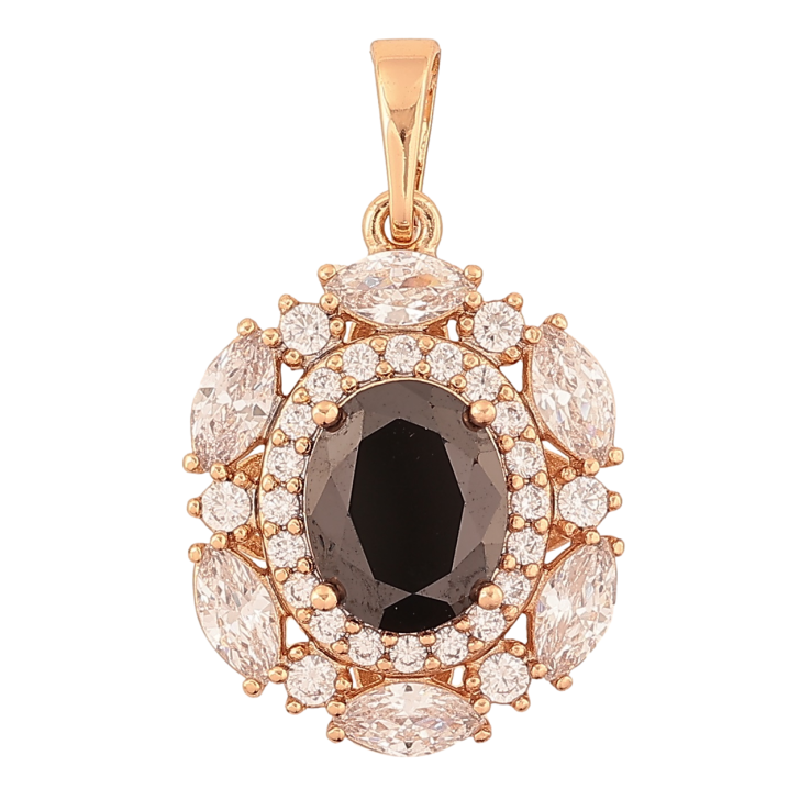 Кулон Xuping Позолота 18K «Інкрустація цирконієм з чорним фіанітом» для ланцюжка до 5мм фото №7