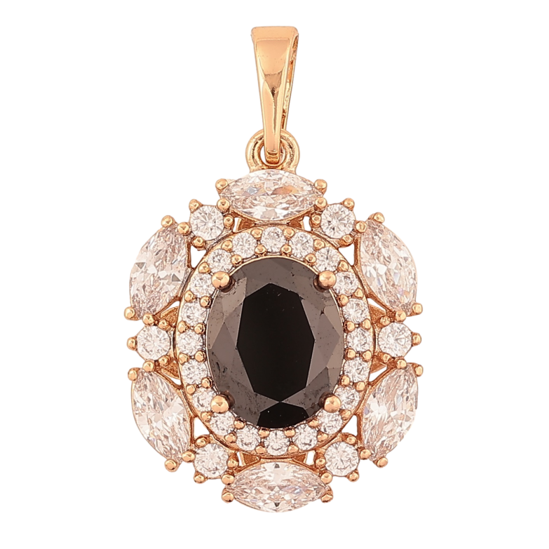 Кулон Xuping Позолота 18K «Інкрустація цирконієм з чорним фіанітом» для ланцюжка до 5мм фото №1