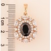 Кулон Xuping Позолота 18K «Інкрустація цирконієм з чорним фіанітом» для ланцюжка до 5мм фото №2