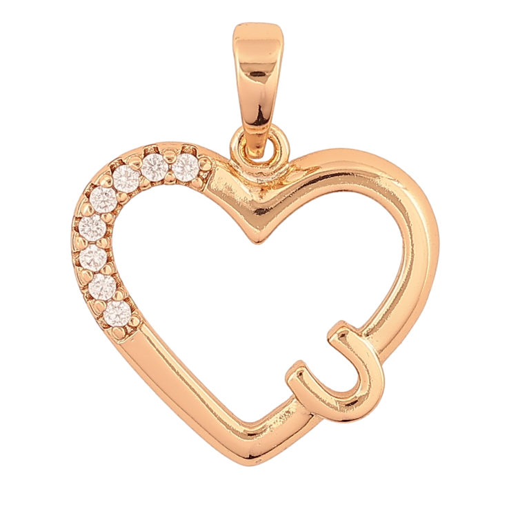 Кулон Xuping Позолота 18K Сердечко с цирконием для цепочки до 6мм фото №11