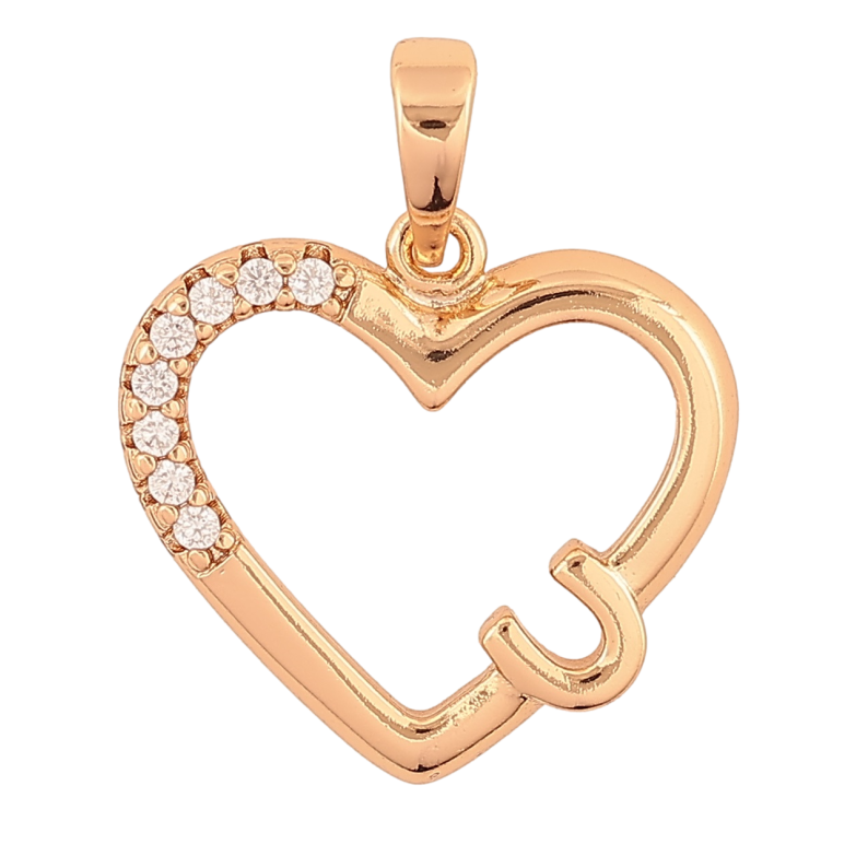 Кулон Xuping Позолота 18K «Сердечко з цирконієм» для ланцюжка до 6мм фото №1