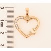 Кулон Xuping Позолота 18K Сердечко с цирконием для цепочки до 6мм фото №2