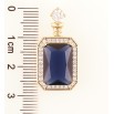 Кулон Xuping Позолота 18K Синий фианит в обрамлении циркония для цепочки до 4мм фото №2