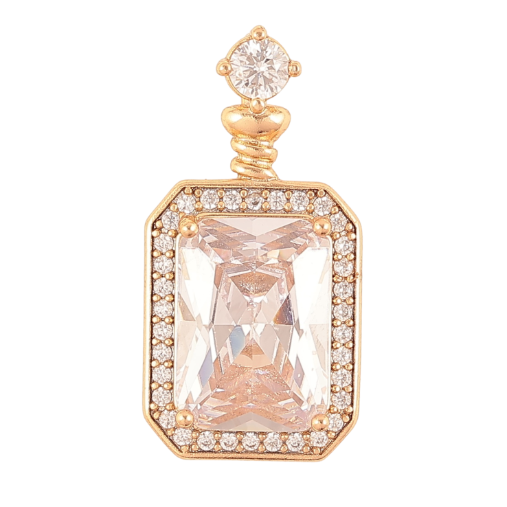 Кулон Xuping Позолота 18K Фианит в обрамлении циркония для цепочки до 4мм фото №6