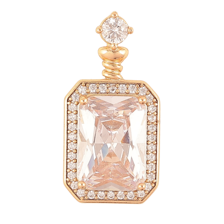 Кулон Xuping Позолота 18K Фианит в обрамлении циркония для цепочки до 4мм фото №1