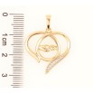 Кулон Xuping Позолота 18K «Декоративне сердечко з цирконієм» для ланцюжка до 6мм фото №2
