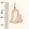 Кулон Xuping Позолота 18K Сердечко с инкрустацией цирконием для цепочки до 6мм фото №2