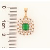 Кулон Xuping Позолота 18K «Інкрустація цирконієм із зеленим фіанітом» для ланцюжка до 5мм фото №2