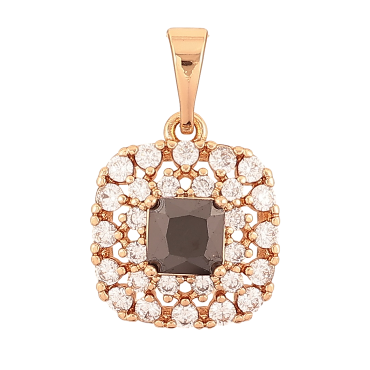 Кулон Xuping Позолота 18K Инкрустация цирконием с черным фианитом для цепочки до 5мм фото №13