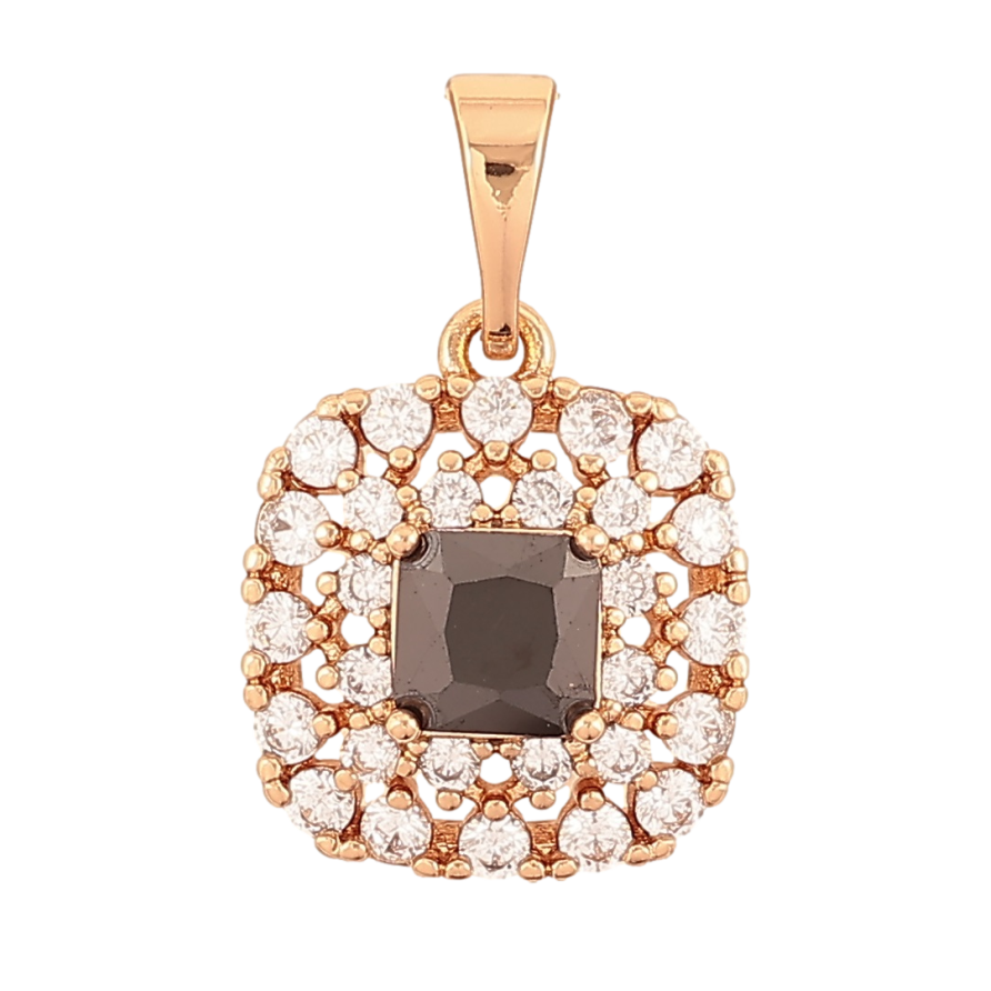 Кулон Xuping Позолота 18K Инкрустация цирконием с черным фианитом для цепочки до 5мм фото №1