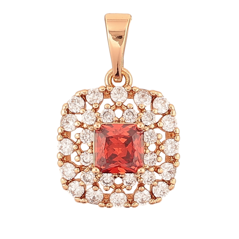 Кулон Xuping Позолота 18K «Інкрустація цирконієм з червоним фіанітом» для ланцюжка до 5мм фото №1