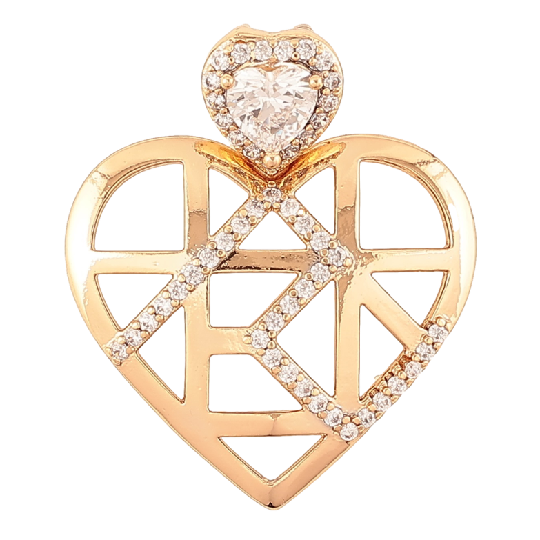 Кулон Xuping Позолота 18K Декоративное сердечко с цирконием для цепочки до 4мм фото №21