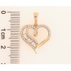 Кулон Xuping Позолота 18K Декоративное сердечко с цирконием для цепочки до 6мм фото №2