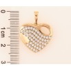 Кулон Xuping Позолота 18K Сердечко с инкрустацией цирконием для цепочки до 6мм фото №2