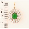 Кулон Xuping Позолота 18K «Інкрустація цирконієм з зеленим кристалом» для ланцюжка до 6мм фото №2