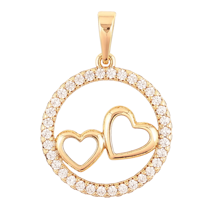 Кулон Xuping Позолота 18K Колечко с сердечками для цепочки до 6мм фото №12