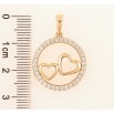 Кулон Xuping Позолота 18K Колечко с сердечками для цепочки до 6мм фото №2
