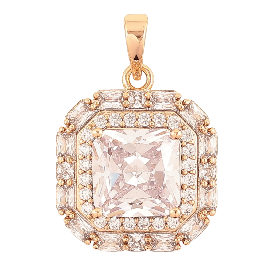 Кулон Xuping Позолота 18K Кристалл в обрамлении циркония для цепочки до 6мм фото №1