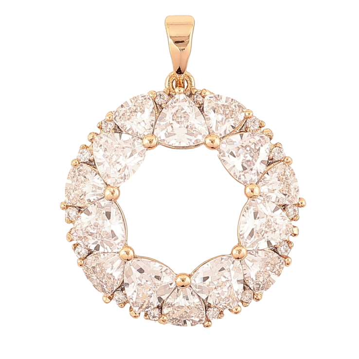 Кулон Xuping Позолота 18K Кристальное колечко для цепочки до 5мм фото №20