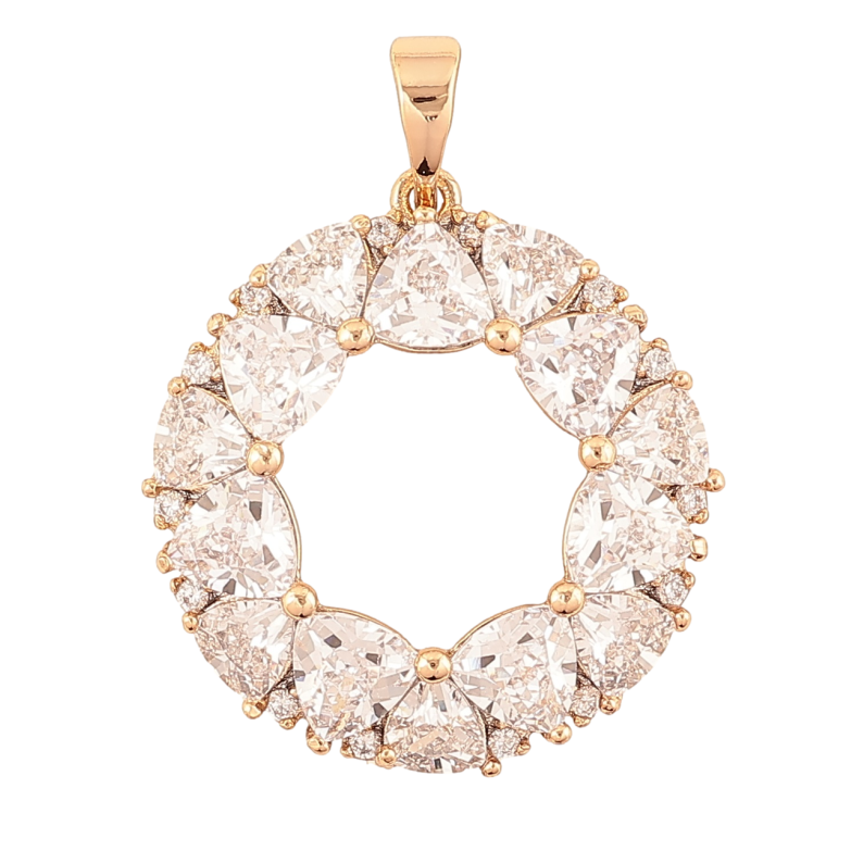 Кулон Xuping Позолота 18K Кристальное колечко для цепочки до 5мм фото №5