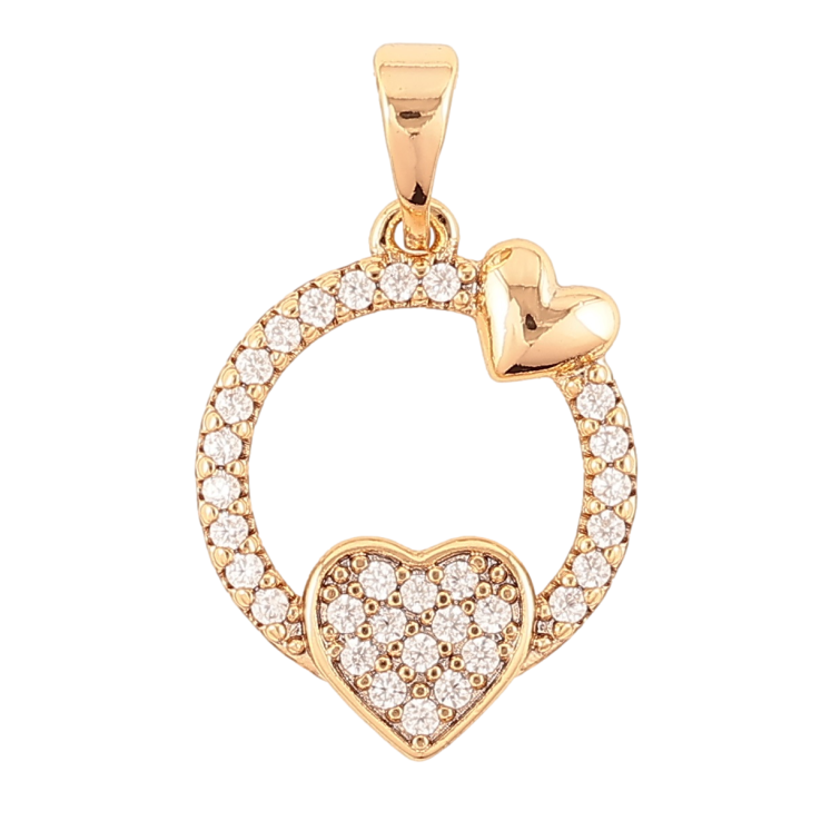 Кулон Xuping Позолота 18K «Колечко з сердечками» для ланцюжка до 6мм фото №25