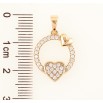 Кулон Xuping Позолота 18K «Колечко з сердечками» для ланцюжка до 6мм фото №2