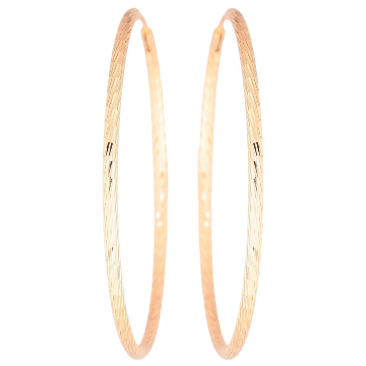 Серьги Xuping Позолота 18K кольца (конго) Декоративный узор ø 5.3см фото №23