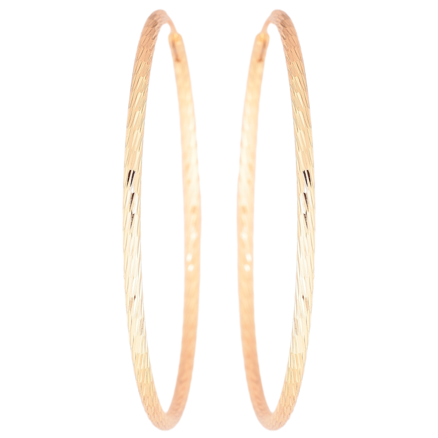 Серьги Xuping Позолота 18K кольца (конго) Декоративный узор ø 5.3см фото №1