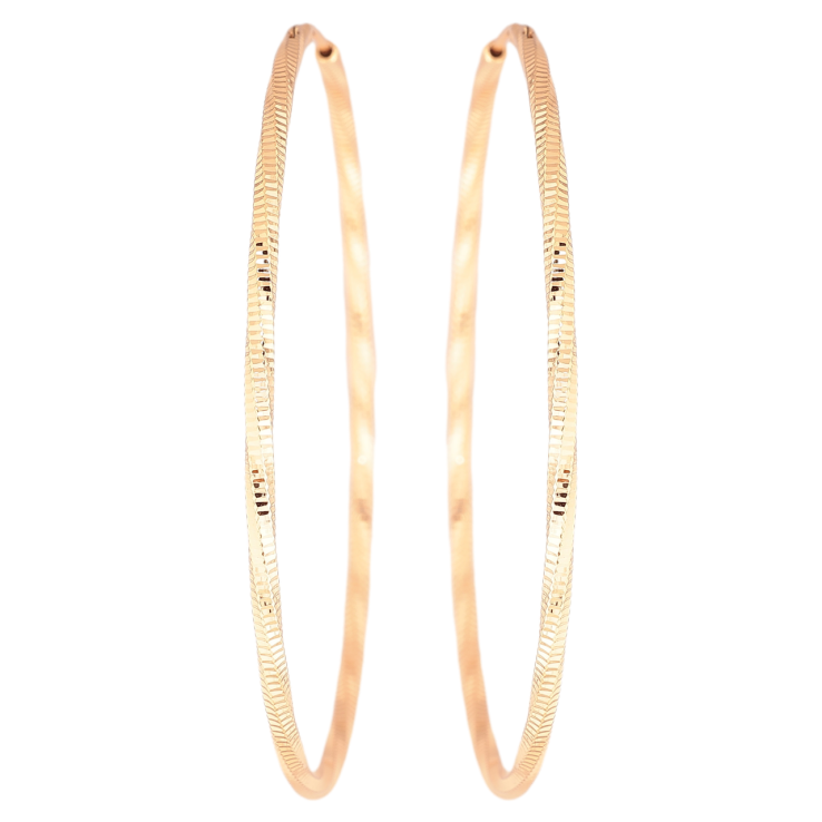 Серьги Xuping Позолота 18K кольца (конго) Декоративный узор ø 6см фото №7