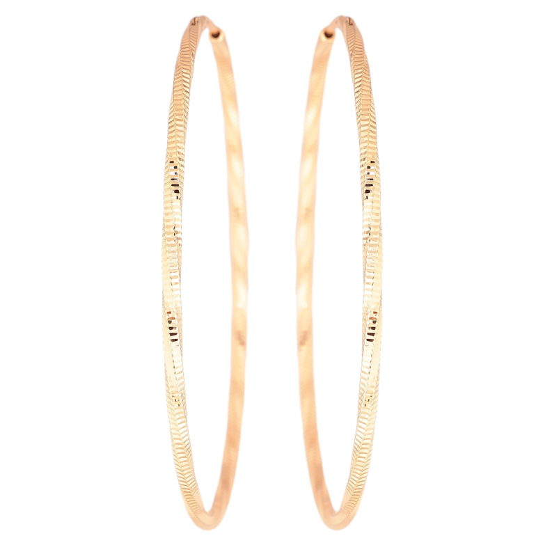 Серьги Xuping Позолота 18K кольца (конго) Декоративный узор ø 6см фото №1