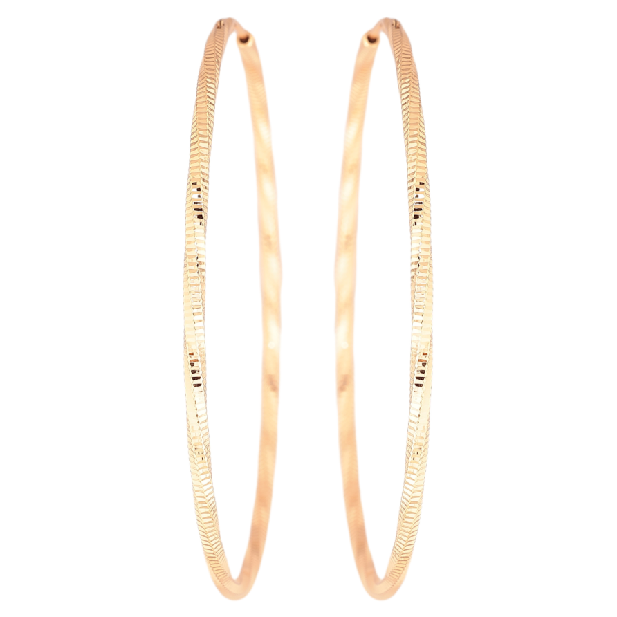 Серьги Xuping Позолота 18K кольца (конго) Декоративный узор ø 6см фото №1