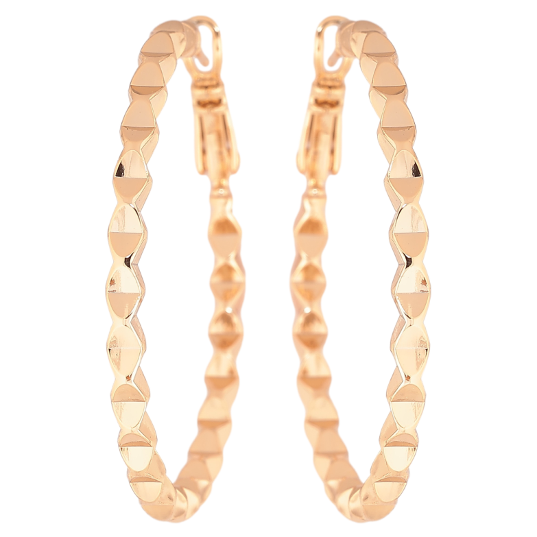 Серьги Xuping Позолота 18K кольца (конго) Декоративный узор ø 4см фото №4