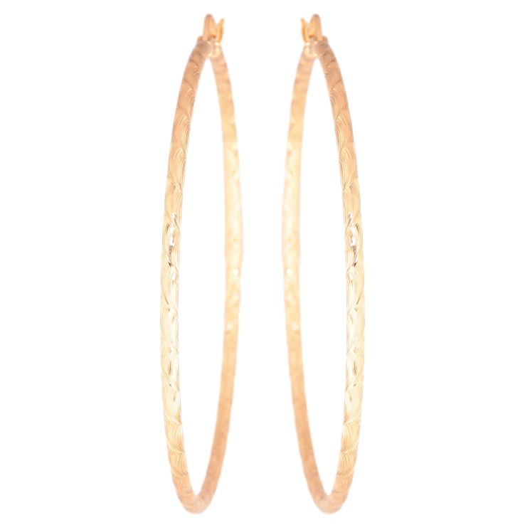 Серьги Xuping Позолота 18K кольца (конго) Декоративный узор ø 6см фото №18