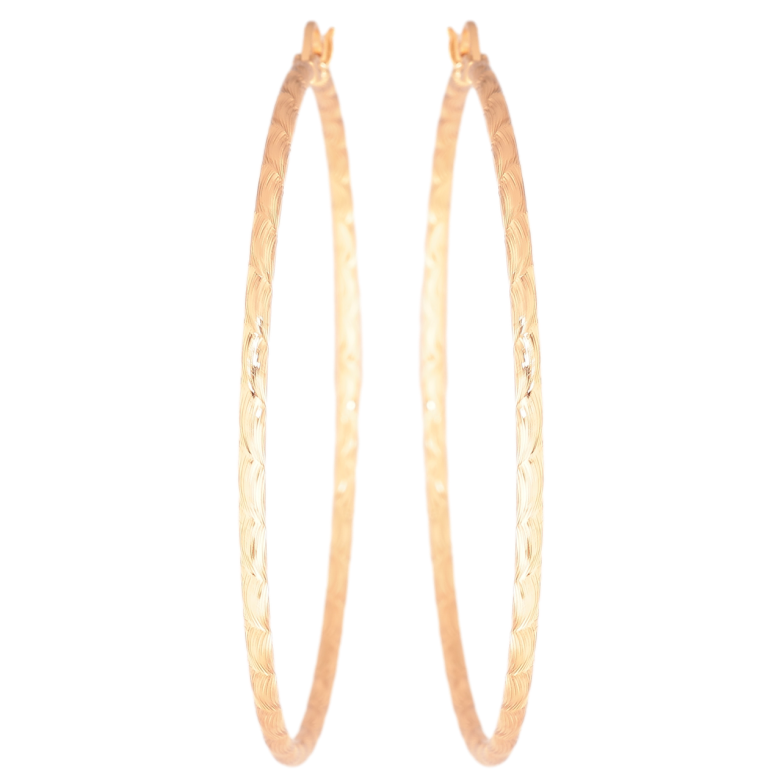 Серьги Xuping Позолота 18K кольца (конго) Декоративный узор ø 6см фото №3