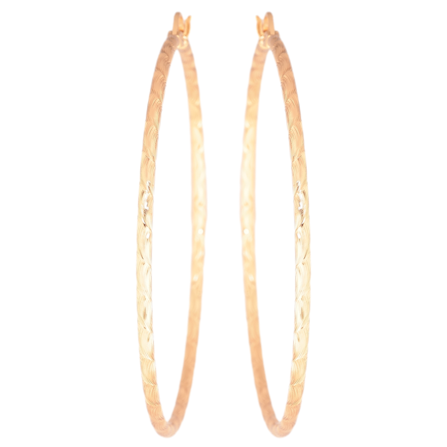 Серьги Xuping Позолота 18K кольца (конго) Декоративный узор ø 6см фото №1