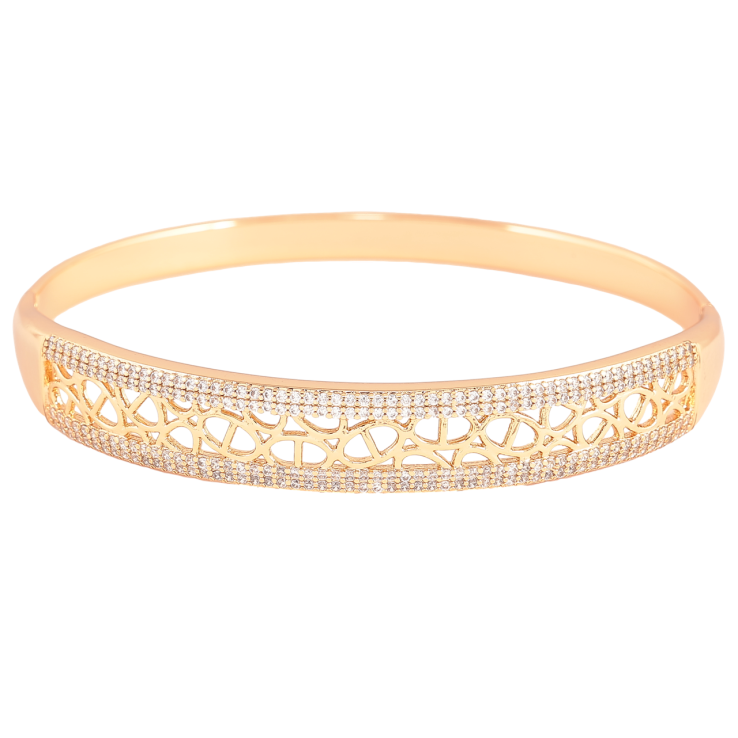 Браслет Xuping Позолота 18K «Різьблений візерунок з інкрустацією цирконієм» ø 6см фото №24 Браслет Xuping Позолота 18K «Різьблений візерунок з інкрустацією цирконієм» ø 6см фото №24